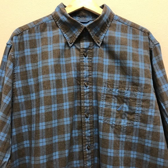 SOLD - Nautica Plaid Button Down Shirt - Picture 3 of 7